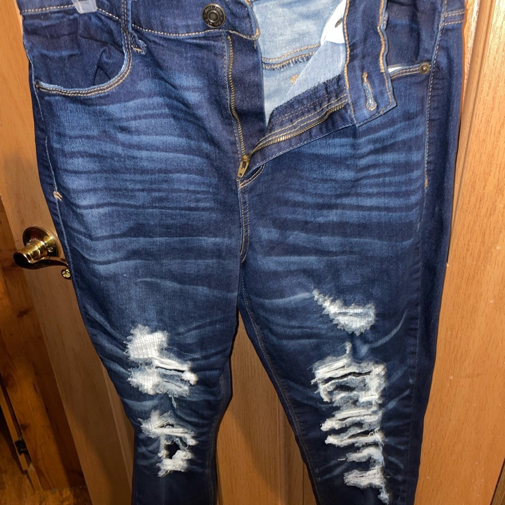 Mudd High Rise Distressed Blue Jeans